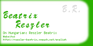 beatrix reszler business card